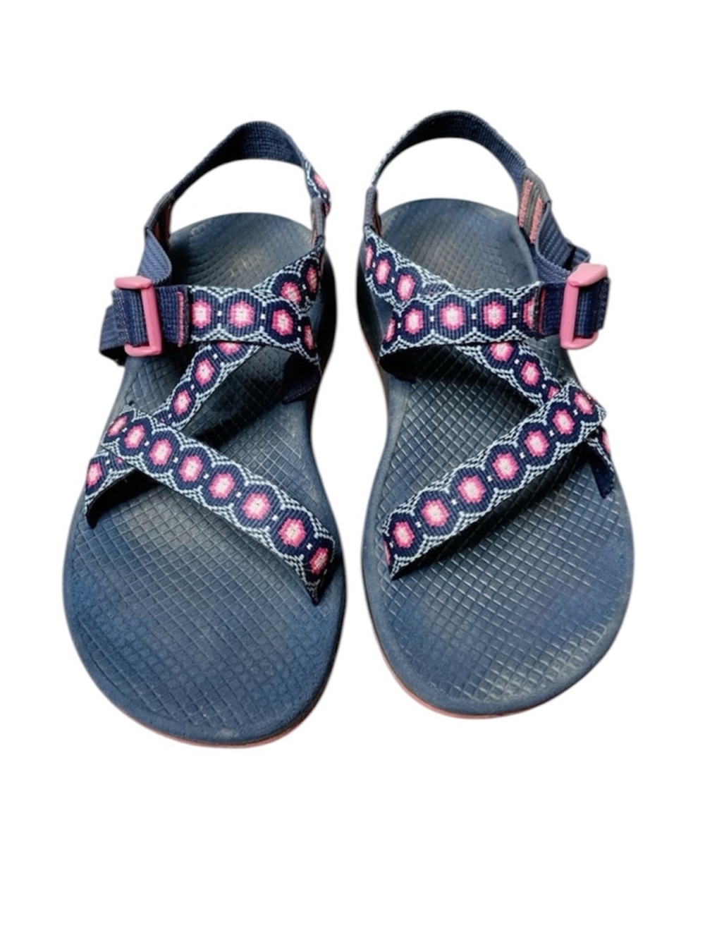 Chaco Womens Z1 Cloud Outdoor Sandals in Marquise Pink & Navy - Picture 2 of 5